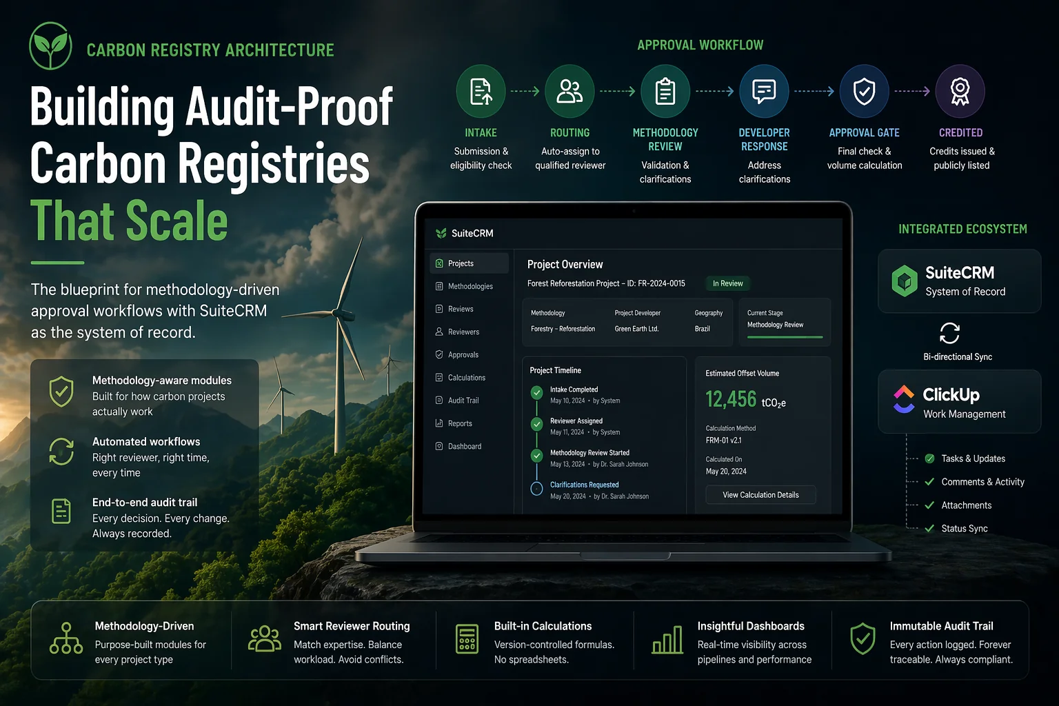 Carbon credit approval workflows in SuiteCRM: a technical guide.